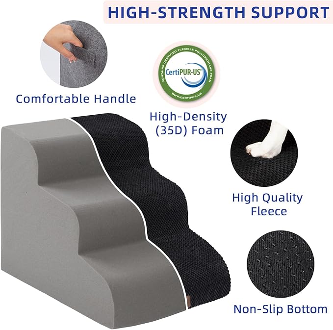 Pettycare Dog Stairs Ramp for High Beds and Couch 4 Steps,