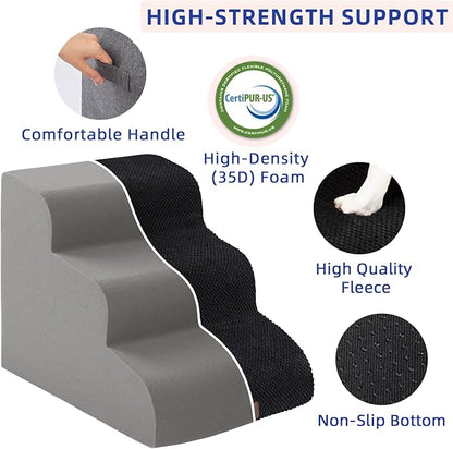 Pettycare Dog Stairs Ramp for High Beds and Couch 4 Steps,