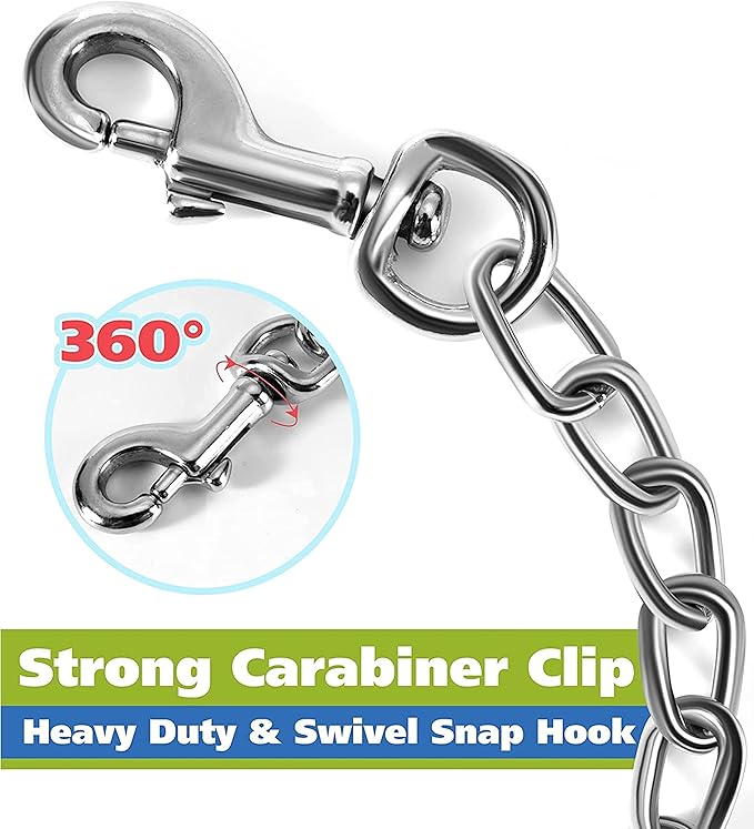 MOZETO Dog Collar Safety Clip (9 inches)