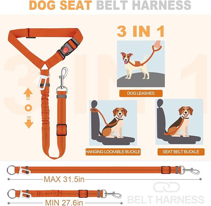 Back Seat Extender for Dogs Hard Bottom