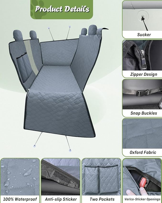 Tesla Model Y Dog Seat Cover for Back Seat 2024 2023 2022 2021 2020,Waterproof Scratch