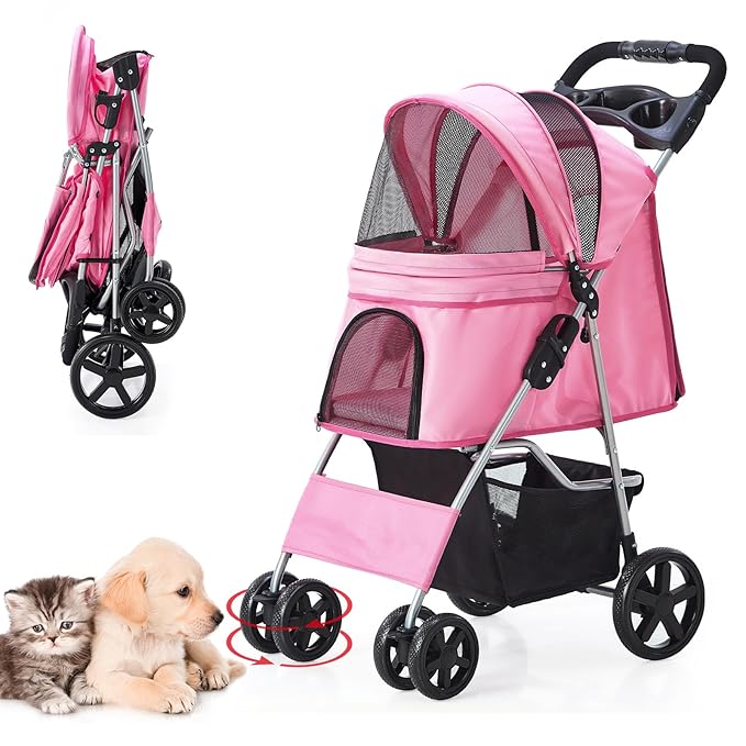 Pet Stroller 4 Wheel,