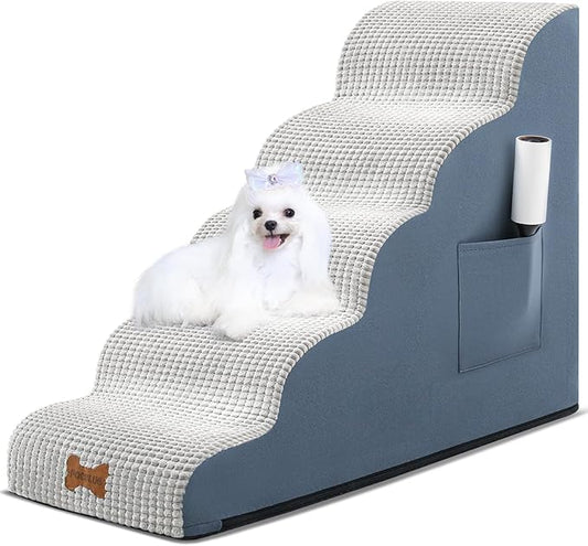 Dog Stairs for High Bed 22.4”H 5 Tiers