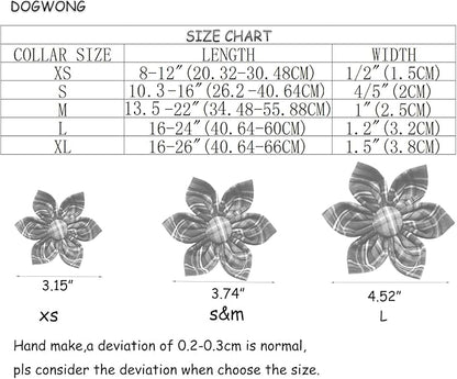 DOGWONG Fall Dog Collar with Bowtie