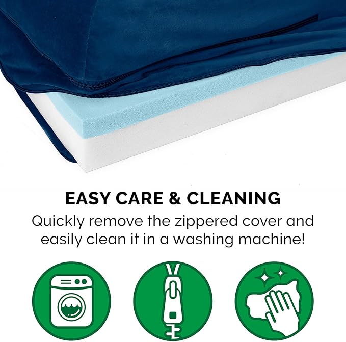 Furhaven Cooling Gel Dog Bed for Large Dogs w/ Removable Bolsters & Washable Cover 125 lbs