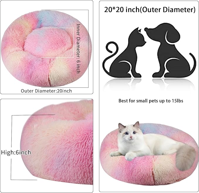 Nisrada Cat Beds for Indoor Cats 20 Inch