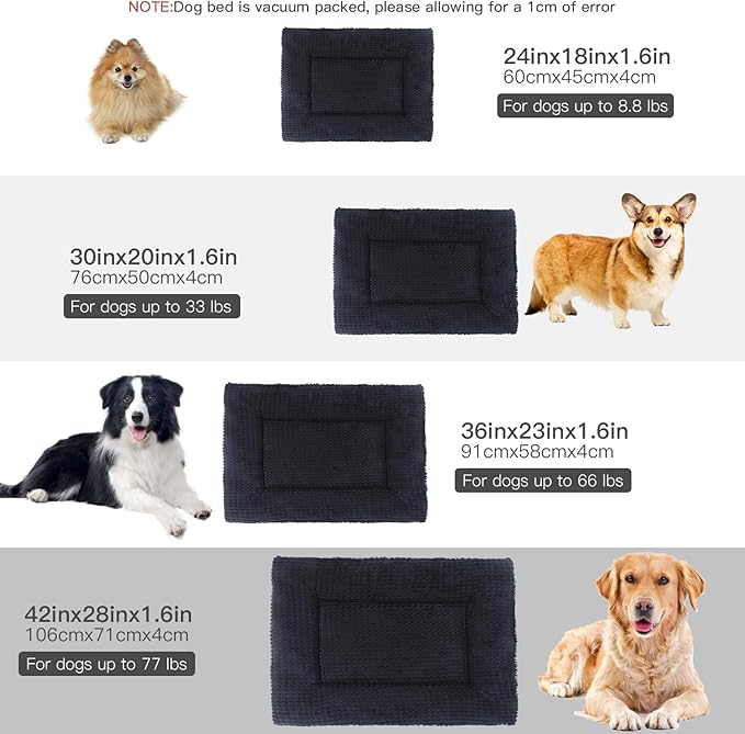 BVAGSS Dog Bed Mat XH079 (30''x20''x1.6'',Dark