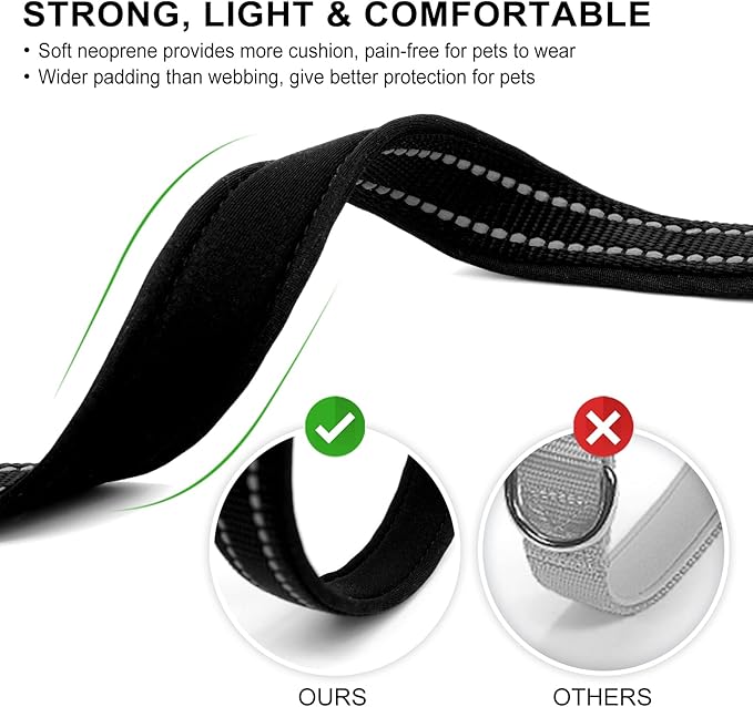 azuza Reflective Dog Collar with Airtag Holder