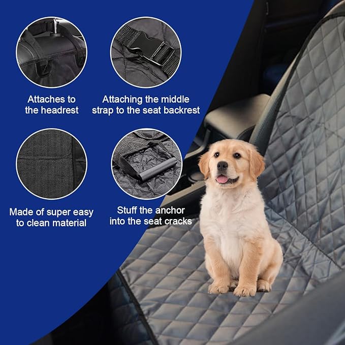 Ziciner Car Front Seat Dog Cover 600D Waterproof