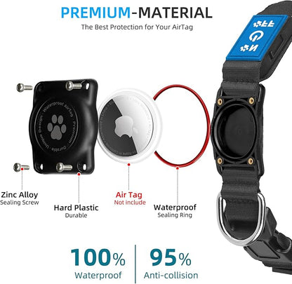 LED AirTag Dog Collar IP67 Waterproof 1,600 Feet