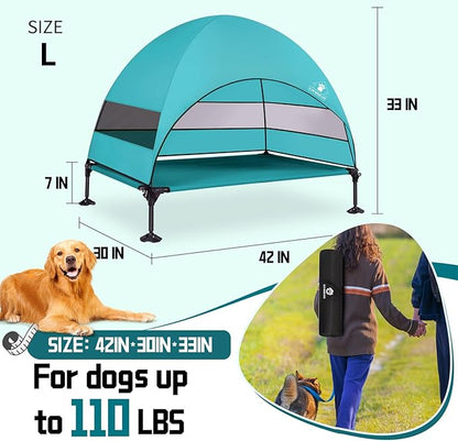 Elevated Dog Bed with 2024 Newest Canopy