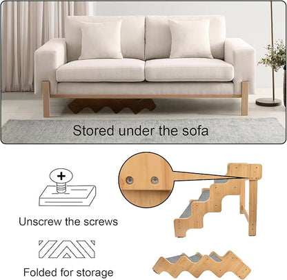 Dog Stairs for High Bed and Couch 4-Step Non-Slip