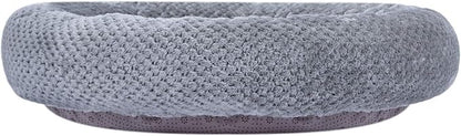 WONDER MIRACLE Fuzzy Deluxe Pet Beds, Super Plush Dog or Cat Beds Ideal for Dog Crates, Machine Wash & Dryer Friendly (24" x 24", Flint Gray)