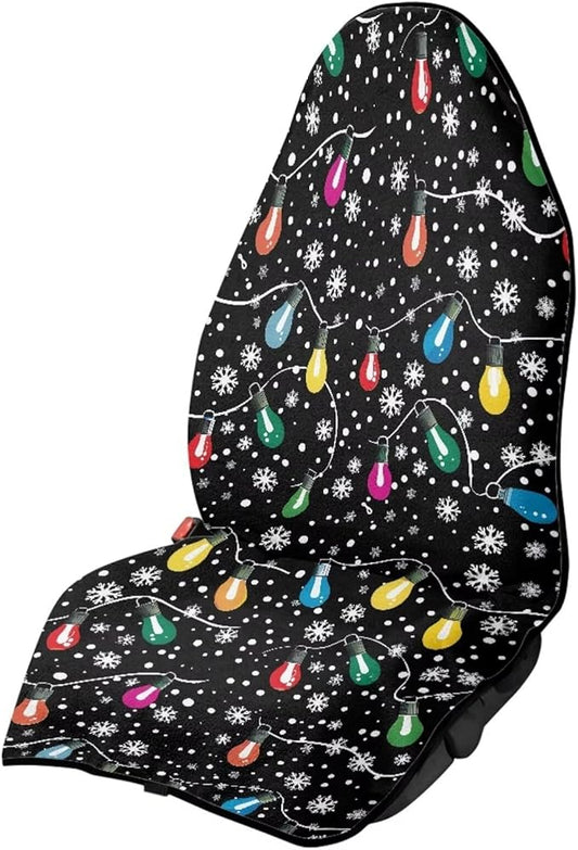 Yewattles Xmas Light Stain Resistant Car Seat Cover
