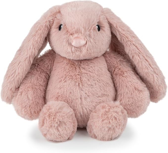 Best Pet Supplies Interactive Bunny Buddy Dog Toy with Crinkle and Squeaky Enrichment for Small and Medium Breed Puppies or Dogs, Cute and Plush - Bunny (Mauve), Small