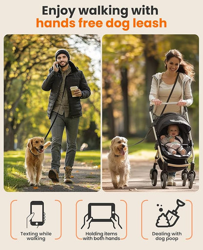 oneisall Hands Free Dog Leash 4-7ft Nylon