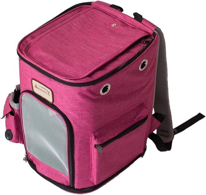 Armarkat Model PC301P Pets Backpack Pet Carrier in Pink and Gray Combo, Small/Medium