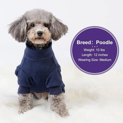 cyeollo Dog Pajamas Warm Dog Coat for Cold Weather Stretchy Soft Dog Onesie