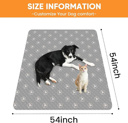 PJYucien Reusable Pee Pads for Dogs ,55" x 55" Washable 24'' Width 8 Panels
