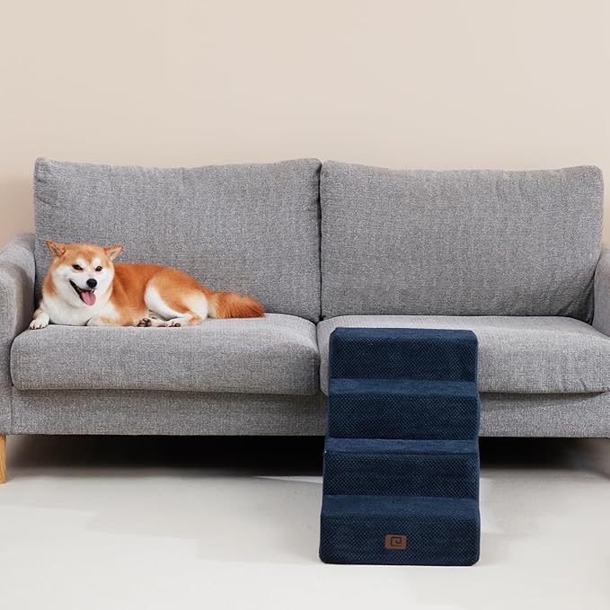 EHEYCIGA Dog Stairs for Bed 18”H 4-Step Dog