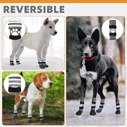 KOOLTAIL Anti Slip Dog Socks to Prevent Licking Paws for Hot/Clod Pavement