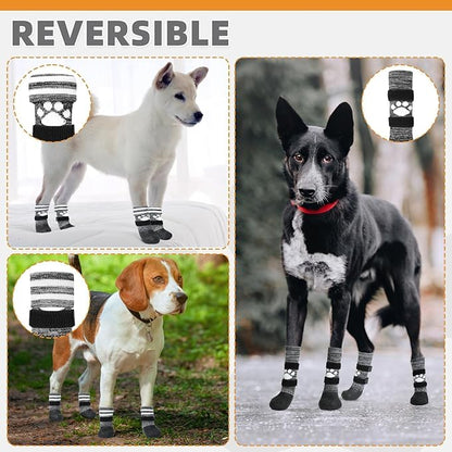 KOOLTAIL Anti Slip Dog Socks to Prevent Licking Paws for Hot/Clod Pavement