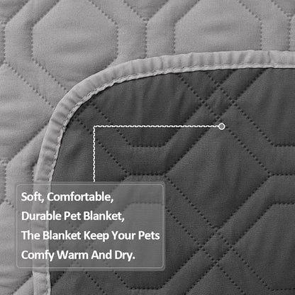 Waterproof Dog Bed Covers for Couch Protection Dog Pet Blanket Furniture Protector (82"X102", Grey+Dark Grey)