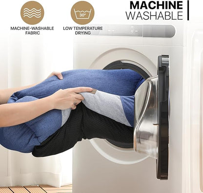 MoNiBloom 32"x26"x8" Dog Beds for Large Size Dogs Machine-Washable Linen-Like Fabric Pet Beds Warming Cozy Soft Bed for Dogs and Cat