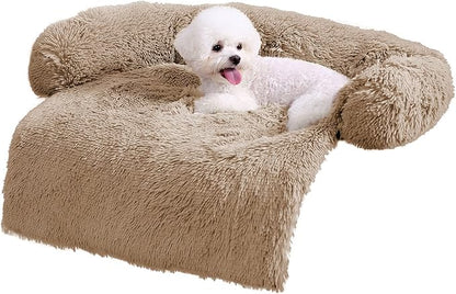 HACHIKITTY Calming Dog Sofa Bed Mat (37"x 33"x 6", Camel)