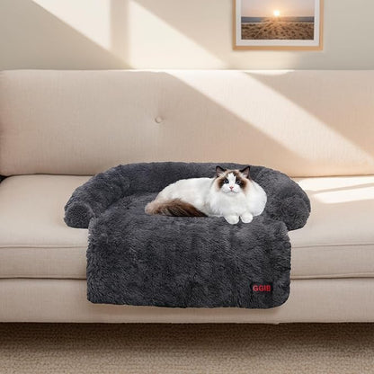 Calming Dog Bed Fluffy Plush Dog Mat for Furniture Protector with Removable Washable Cover for Large Medium Small Dogs and Cats (XS(31“x27.5”x5“)