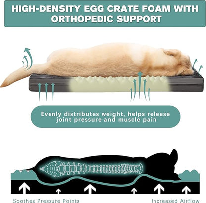 Vonabem Waterproof Dog Beds XL Large Sized Dogs 42 inch, 41"x27", Gray