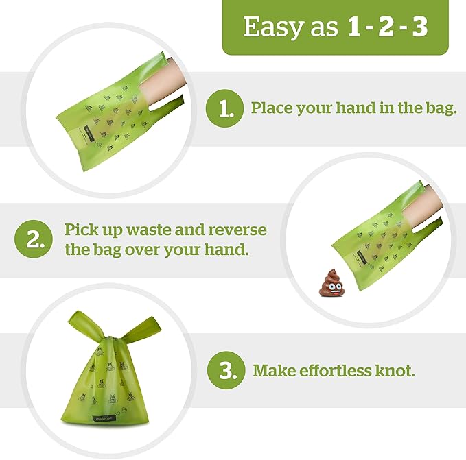 Pogi's Dog Poop Bags with Easy-Tie Handles 300 Doggy