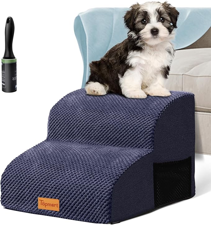 Topmart High Density Foam Pet Steps 2 Tiers 11.8" High,Non-Slip