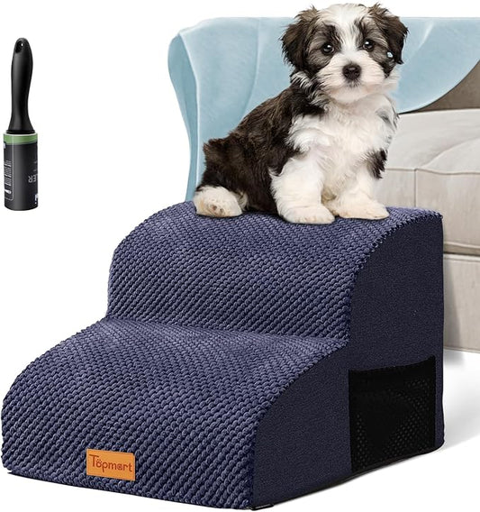 Topmart High Density Foam Pet Steps 2 Tiers 11.8" High,Non-Slip