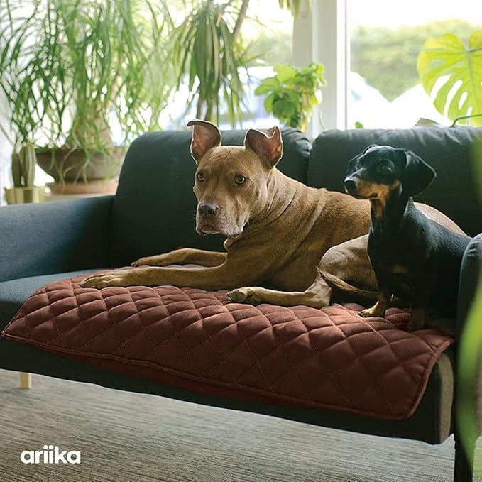 ariika Waterproof Dog Sofa Mat - Durable, Scratch-Resistant - Eco-Friendly Polyester & Cotton Mix, Odor-Free, Ideal for All Breeds - Dog Bed Protector for Sofa, Couch, Floor, Car Seats and Bed