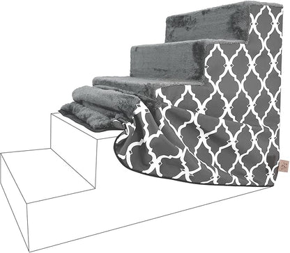 Best Pet Supplies Foam Pet Steps Cover for Small Dogs and Cats 5-Step (Cover