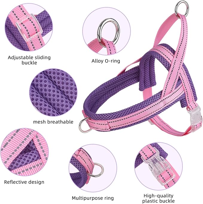 Red XS Dog Harness No Pull Dog Harness for Small Dogs Puppy Harness with Breathable Mesh Padded Adjustable Reflective Lightweight Escape Proof Dog Harness Small Sized Dog Easy Walk (Red, XS)