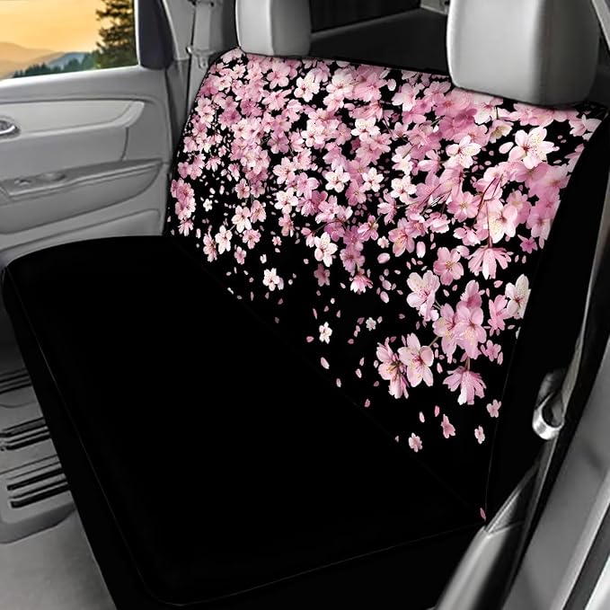 AFPANQZ Cherry Blossom Cloth Back Seat Cover Non-Slip