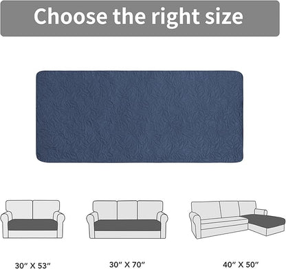 Easy-Going Waterproof Dog Bed Cover Reversible Leak Proof Pet Blanket Replacement Mat for Furniture Washable Couch Cover Sofa Cover for Dogs Cat(30x70 Inch, Navy/Ivory)