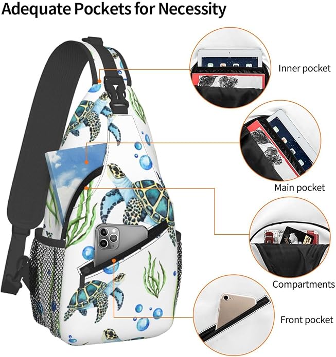 Stylish Sling Bag for Women Men Casual Backpack Crossbody Chest Shoulder Bag Gym Sports Travel Hiking Daypack