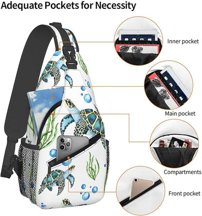 Stylish Sling Bag for Women Men Casual Backpack Crossbody Chest Shoulder Bag Gym Sports Travel Hiking Daypack