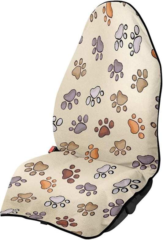 Dog Paw Car Seat Protector Sweat Proof Auto Seat Cover with Non-Slip Backing Waterproof Universal Sport Accessories Fit Athletes Running Hiking Boxing