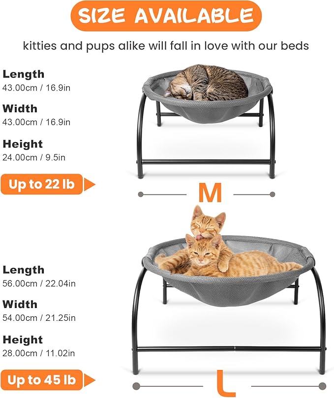 Cat Bed [Large Size] Dog Bed Pet Hammock Bed Free-Standing Cat Sleeping Cat Supplies Pet Supplies Whole Wash Stable Structure Detachable Excellent Breathability Easy Assembly