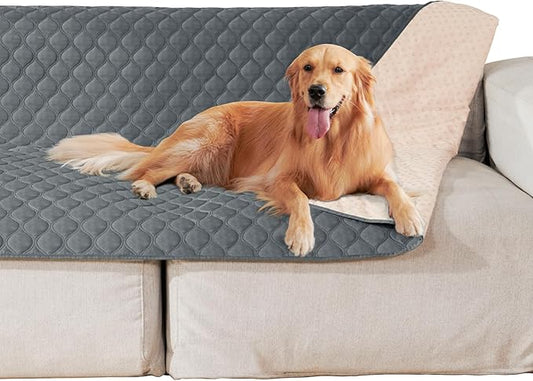 Waterproof Dog Bed Cover Blanket Non Slip Couch Cover for Pets Small Dog Cat Kids Children Sofa Furniture Protector(54"×82", Dark Grey)