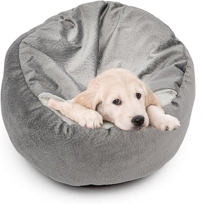 Dog Bed Warm with Hooded Blanket 33 lbs, 27.6 inch