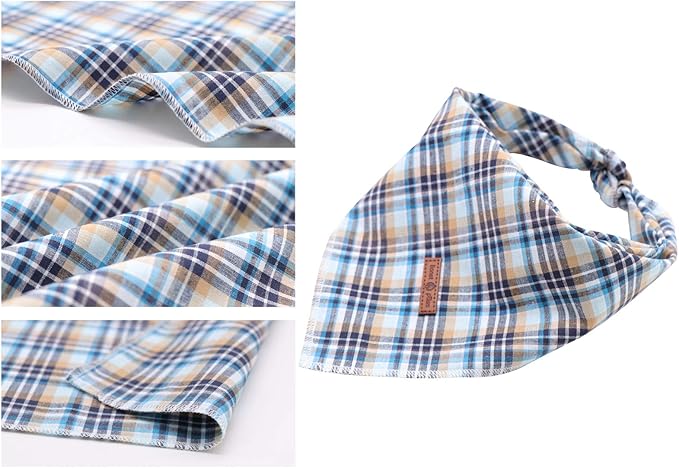 Lionet Paws Dog Bandana Washable Cotton Handkerchief Scarf