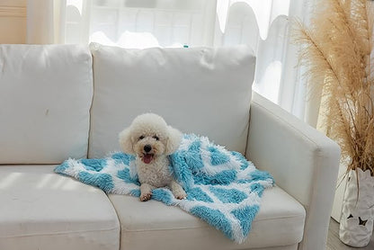 PJYuCien Fluffy Fleece Calming Pet Throw Blanket 16 * 24", Machine