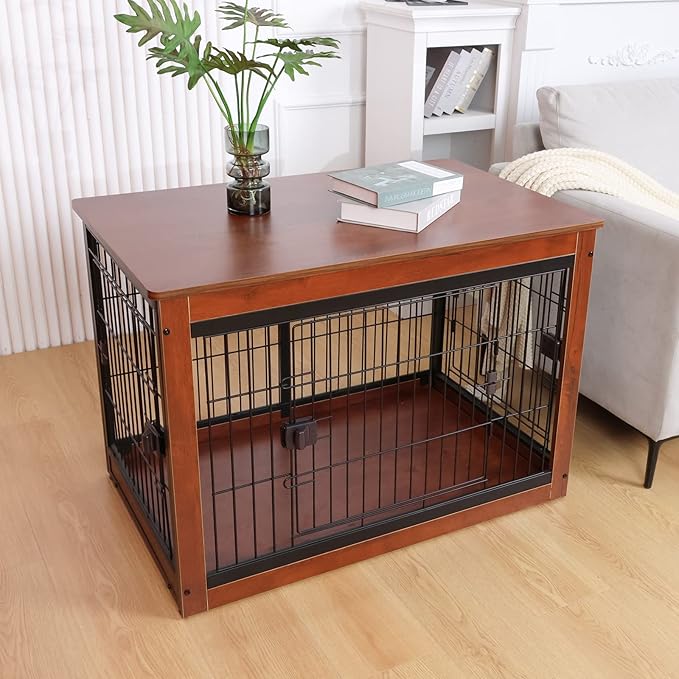 37.8 x 23.6 x 27.1 Inches Dog Crate Furniture Style for Small Medium Pets