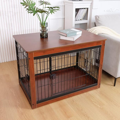 37.8 x 23.6 x 27.1 Inches Dog Crate Furniture Style for Small Medium Pets