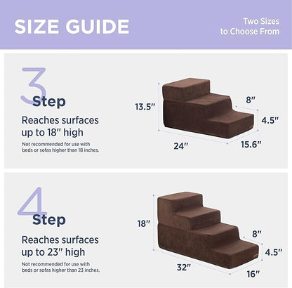Lesure Dog Stairs for Small Dogs 4 Steps